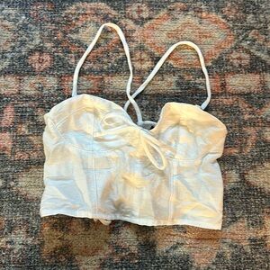 white tie tank (good for smaller chest areas)(not a corset)